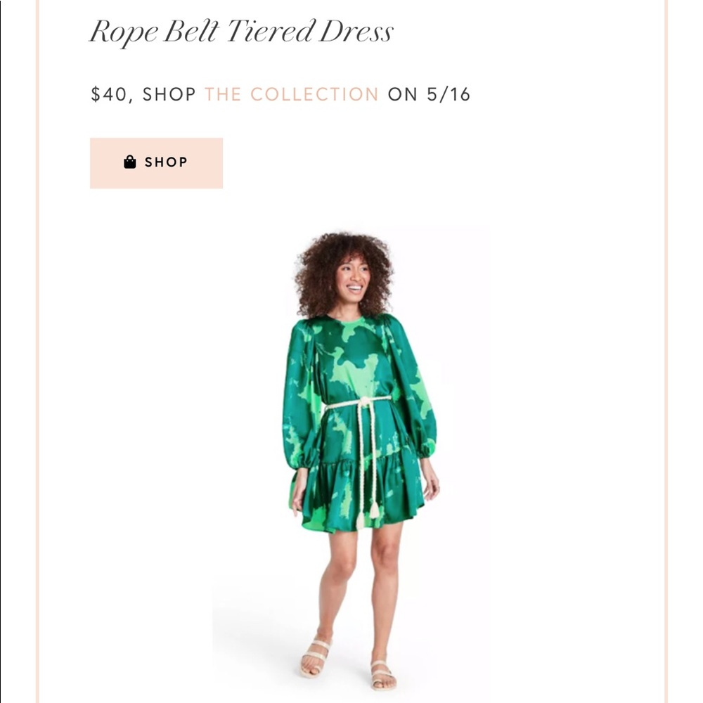 ALEXIS for Target Rope Belt Tiered Dress Medium